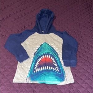 Sz 6 Carter’s Hooded Shark Shirt